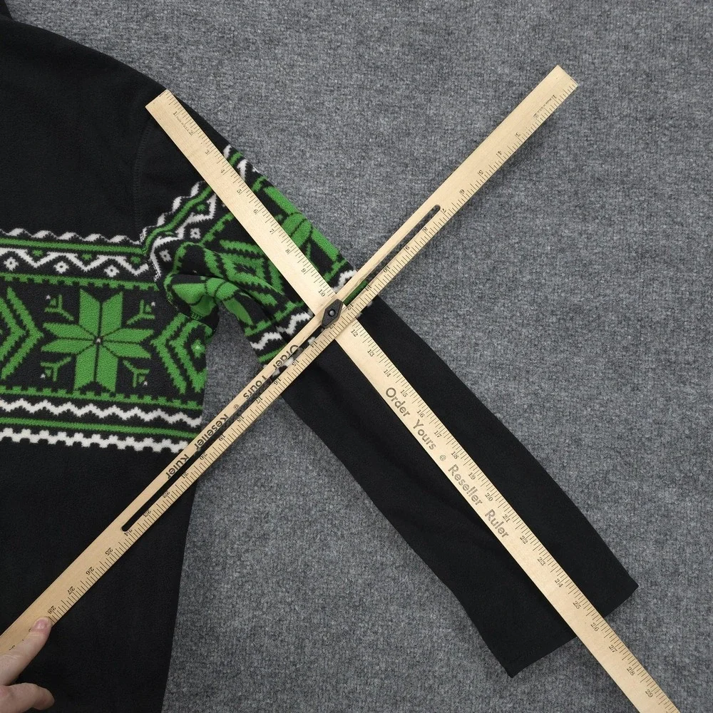 Polo‎ Ralph Lauren Jacket Mens XL Black Fleece 1/4 Zip Fair Isle Nordic NEW